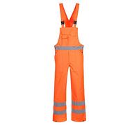 Portwest Hi-Vis Bib and Brace - Unlined, Size: XL, Colour: Orange, S388ORRXL