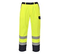 Portwest Hi-Vis Bizflame Pro Trousers, Color: Yellow/Navy, Size: S, FR92YERS
