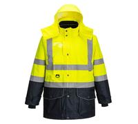 Portwest Hi-Vis Breathable 7-in-1 Contrast Traffic Jacket Waterproof S426