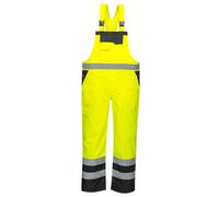 Portwest Hi-Vis Breathable Contrast Rain Bib and Brace Waterproof S488