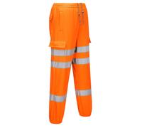 Portwest Hi Vis Cargo Pocket Joggers Orange XL