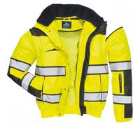 Portwest Hi-Vis Classic Bomber Jacket Yellow/Navy L Colour: Yellow/Nav L