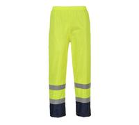 Portwest Hi-Vis Classic Contrast Rain Trouser, Size: XXXL, Colour: Yellow/Navy, H444YNRXXXL