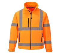 Portwest Hi-Vis Classic Softshell Jacket (3L), Size: L, Colour: Orange, S424ORRL