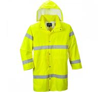 Portwest Hi-Vis Coat 100cm Yellow 4XL Colour: Yellow, Chest Size: 4XL 4XL