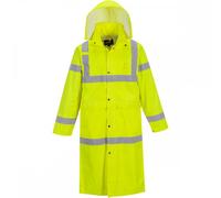 Portwest Hi-Vis Coat 122cm Yellow Size: M Colour: Yellow, Chest Size: M