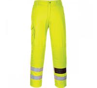 Portwest Hi-Vis Combat Trousers Yellow S Colour: Yellow, Waist Size: S S