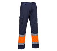 Portwest Hi-Vis Contrast Class 1 Service Trousers Durable Reflective E049