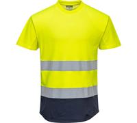 Portwest Hi Vis Contrast Mesh Insert Short Sleeve T Shirt
