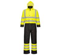 Portwest Hi Vis Contrast Winter Coverall Quilt Lined Waterproof Safety Overall