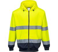Hi Viz Portwest Two Tone Full Zip Front Hoody RIS 3279 hooded sweatshirt-B317