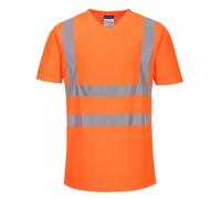 Portwest Hi-Vis Cotton Comfort Mesh Insert T-Shirt Short Sleeve Reflective S179