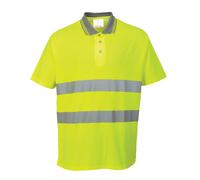 Portwest Hi-Vis Cotton Comfort Polo Shirt Short Sleeve Reflective S171