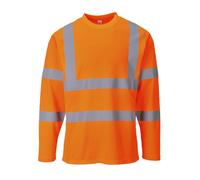 Portwest Hi-Vis Cotton Comfort T-Shirt Long Sleeve Reflective S278