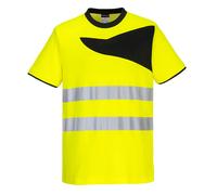 Portwest Hi-Vis Cotton Comfort T-Shirt Moisture Wicking 40+ UPF Rated Fabric