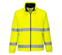 PORTWEST Hi-Vis Essential Fleece F250 Zipped Contrast Trim 40+ UPF