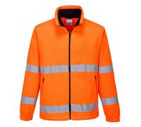 PORTWEST Hi Vis Essential Fleece Jacket AntiPill Reflective Full Zip Safety Coat