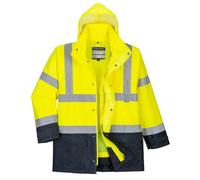Portwest Hi-Vis Executive 5-in-1 Jacket, Size: XXXL, Colour: Yellow/Navy, S768YNRXXXL
