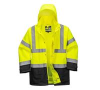 Oxford Weave 300D Class 3 Hi Vis 5-in1 Executive Jacket Yellow / Black 2XL