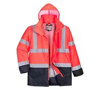 Portwest Hi-Vis Executive 5-in-1 Jacket, Size: L, Colour: Red/Navy, S768RNRL