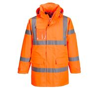 Portwest Hi-Vis Extreme Waterproof Rain Jacket Lightweight Safety Work Coat S599