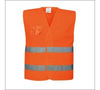 Portwest Hi-Vis Half Mesh Safety Vest ID Holder Breathable Mesh Vest C494