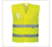 Portwest Hi-Vis Half Mesh Safety Vest ID Holder Breathable Mesh Vest C494