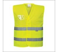 Portwest Hi-Vis Half Mesh Safety Vest ID Holder Breathable Mesh Vest C494