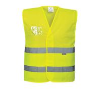 Portwest Hi-Vis Half Mesh Vest, Size: 4X/5X, Colour: Yellow, C494YER4X/5X