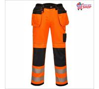 Portwest Hi Vis Holster Work Trouser - Pro PW3 Quality Hi-Viz Yellow or Orange