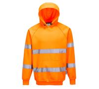 Portwest Hi-Vis Hoodie Hooded Sweatshirt Orange Reflective B304 - Size 4XL