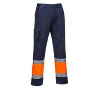 Portwest Hi-Vis Lightweight 2 Tone Class 1 Service Trouser Work Safety Pant-L049