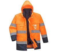 Portwest Hi-Vis Lite 3 in 1 Jacket, Size: L, Colour: Orange/Navy, S162ONRL