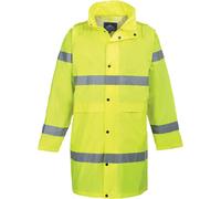 Portwest Hi-Vis Coat 100cm, Size: M, Colour: Yellow, H442YERM