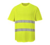 Portwest Hi Vis Mesh Panel Comfort Cotton Tee Shirt RIS 3279 C394