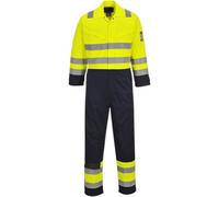 Modaflame Flame Resistant Hi Vis Overall Yellow / Navy 4XL 32"