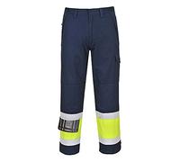 Portwest Hi-Vis Modaflame Trouser, Size: XL, Colour: Yellow/Navy, MV26YNRXL
