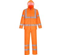 Portwest Hi Vis Packaway Rainsuit Orange M 31"