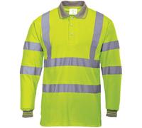Portwest Hi Vis Polo Long Sleeve Shirt