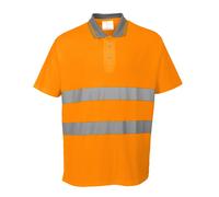 Portwest Hi-Vis Polo Shirt Cotton Comfort Short Sleeve Safety Workwear S171