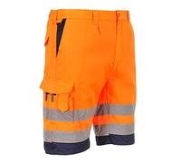 Portwest - Hi-Vis Poly-Cotton Shorts - Orange/Navy Extra Small