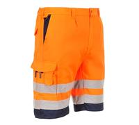Portwest Hi-Vis Poly-cotton Shorts, Size: XL, Colour: Orange/Navy, E043ONRXL