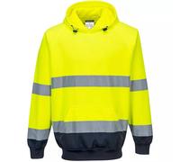 PORTWEST Hi Vis Pullover Hoodie High Visibility Sweatshirt Safety Work Jumper UK