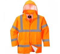 Portwest Hi-Vis Rain Jacket Orange 4XL Colour: Orange, Chest Size: 4XL 4XL
