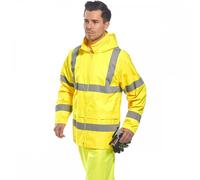 Portwest Hi-Vis Rain Jacket Yellow 4XL Colour: Yellow, Chest Size: 4XL 4XL