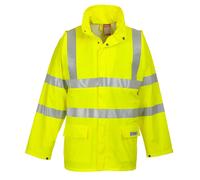 PORTWEST Hi Vis Sealtex Flame Retardant Jacket Waterproof Hooded Workwear FR41