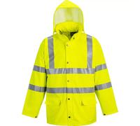 PORTWEST Hi-Vis Sealtex Ultra Waterproof Rain Jacket Hooded Safety Coat - S491