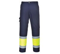 Portwest Hi Vis Service Work Trousers Elasticated Combat Safety Service Pants UK