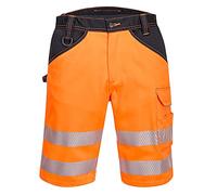 Portwest Hi-Vis Shorts, Color: Orange/Black, Size: 33, PW348OBR33