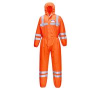 Portwest Hi-Vis SMS Coverall (50pc) Orange Size: 2XL Colour: Orange, S 2XL